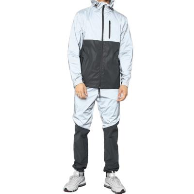 China Breathable Manufacture Custom Design Pants Two Tone Jacket And Anorak Set High Quality Nylon Sport Wear Tracksuit For Men for sale