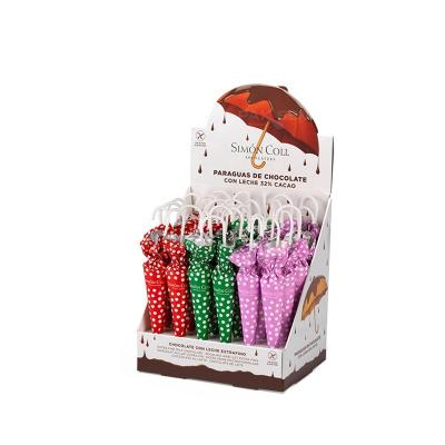 China Eco - Friendly Custom Printed Supermarket Checkout Candy Cardboard Counter Display Box For Chocolate for sale