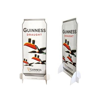 China Eco-friendly custom stand corrugated cardboard beer can cutout standee display, pop standee cardboard display for sale for sale