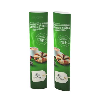 China Eco-friendly Folding Floor Standing Poster Display Recycled Advertising Cardboard Totem Display Stand Paper Totem Display for sale