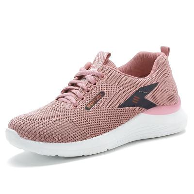 China Fashion Trend Women's Flying Woven Outdoor Rise Shoes Fashionable Training Sports Shoes Lace Up Running Lightweight Comfortable Cheap Wholesale for sale