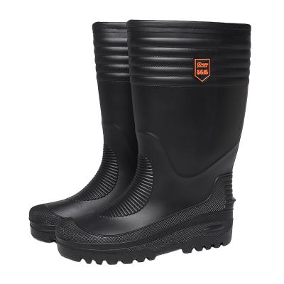 China China Factory Wholesale Cheap Waterproof Winter Keep Warm Rain Boots Waterproof Anti-skid Black Adult Outdoor PVC Work Boots for sale