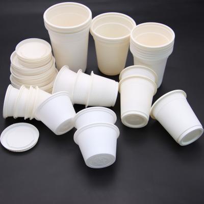 China Disposable Biodegradable Cornstarch Degradables coffee milk tea beerpong hot cups logo printing single wall custom coffee cup takeaway for sale