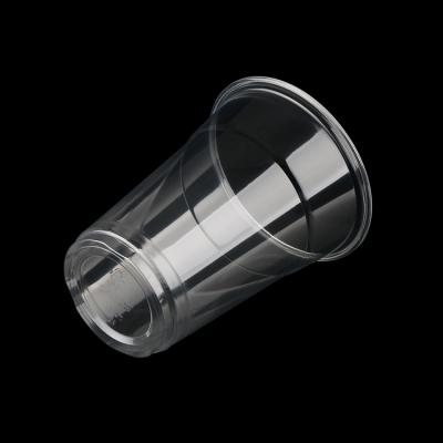 China 500ml 700ml 1000ml classic disposable transparent plastic coffee cup with lid and straw for sale