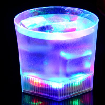 China Beautiful 6.5 oz Lager Mug Party Light Up Induction LED Luminous Plastic Beer Cup Flashing Light for sale