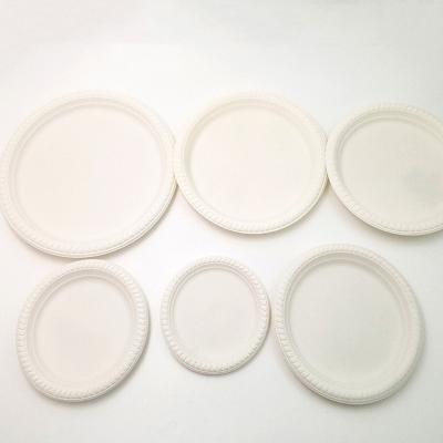 China Disposable Disposable Hot Popular White Mini Cornstarch Christmas Birthday Party Tray Dishes for sale