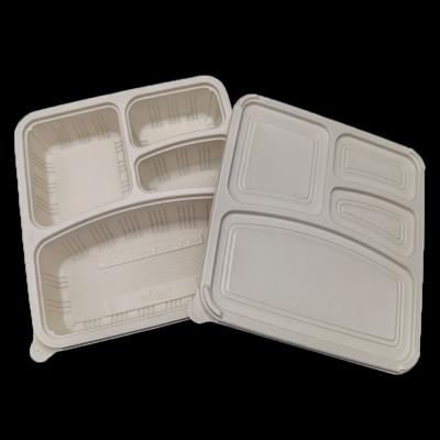 China Customized Biodegradable Bamboo Plastic Lunch Box Food Storage Set Sustainable Eco-friendly OEM ODM for sale