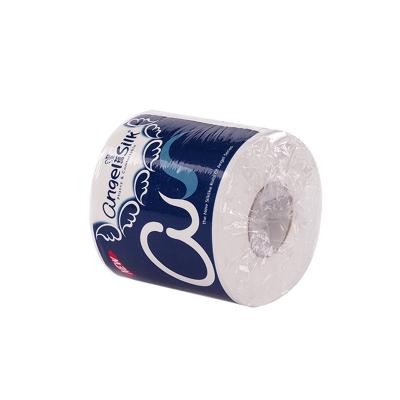 China Washing Room Custom Logo Soft Absorbent Wood Pulp Toilet Paper Roll Bathroom Tissue for sale