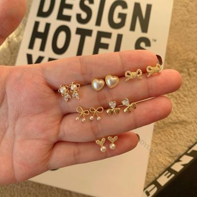 China Dylam FASHIONABLE Newcomer in Stock Low MOQ Acoessories Hot Sale Classic 18K S925 Gold Plated Sterling Silver Women Stud Earrings for sale