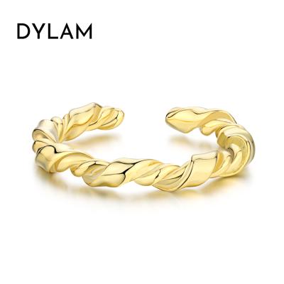 China Trendy Knot Lead Free Nickel Free Ring Open Ring Twist Knot Dylam S925 Sterling Silver Ring Cool Wind Retro for sale