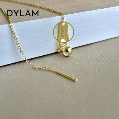 China Dylam CLASSIC Bolo Chain Basic Statement Stackable DIY Charm Silver 925 Sterling Silver Adjustable Link Chain Base Necklace for sale