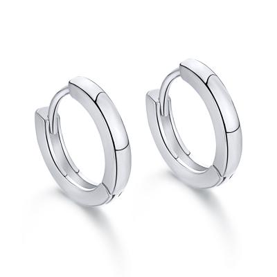 China TRENDY Dylam S925 Earrings Jewelry Silver Gold Plated Minimal Simple Hoop Earrings For Women for sale