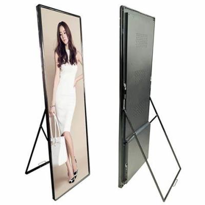 China Advertising or message display P2.5 P3 Indoor Advertising LED Poster Floor Standing Display Screen for store for sale