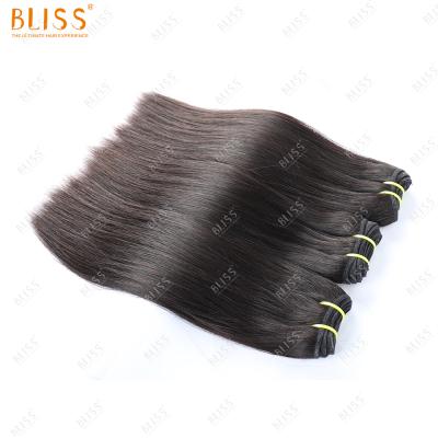 China Bliss Emerald Silky Straight Wave 3 Bundles Double Bundle Hair 3 Inches Longer Straight Bundles In One Bundle Meche Humain Bresilienne for sale