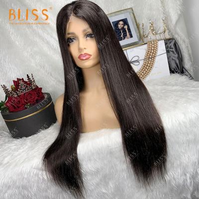 China Silky Straight Wave Bliss Top Human Hair Peruvian Straight Long 360 Lace Front Wigs 180 Density 100% Hair Unprocessed 360 Lace Frontal Wig for sale