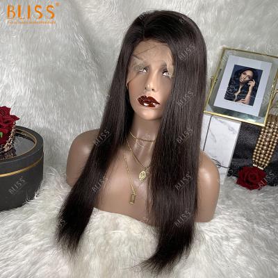 China Happiness 150% Density Silky Straight Wave Cuticle Aligned Remy Human Hair Glueless Straight Full Lace Wigs 100% Brazilian Unprocessed Full Lace Wig for sale