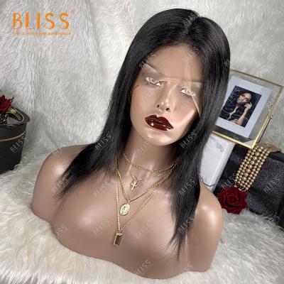 China 150% Density Full Lace Wig 100% Pure Natural Hair Color Silky Straight Wave Bliss Full Cuticles Intact And Aligned Swiss Lace Front Wigs for sale