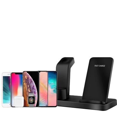 China High Quality Mobile Phone Dock Station Radio Charging 3 in 1 Table Desk Lamp Fast Wireless Charger for sale