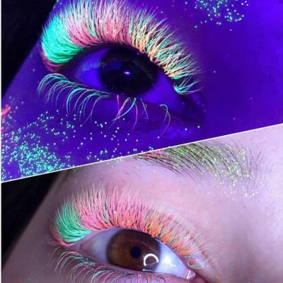 China Newcomer natural soft glow in dark shimmer and shimmery eyelash extension for custom order for sale