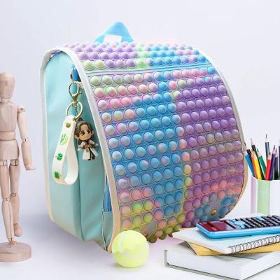 China omen organize silicon big main sensory wallet new handbag push bubble sound backpack fidgety person toy bag 38*31*15cm for sale