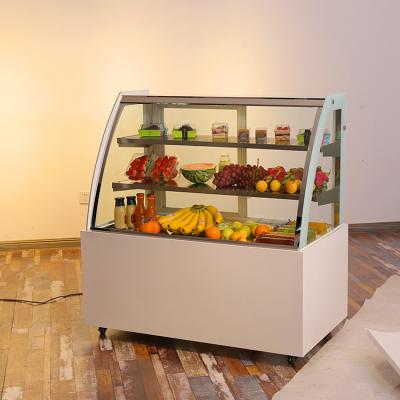 China Hot Sale Good Quality Single-temperature Cake Freezer Display Stainless Upright Glass Refrigerator Showcase for sale