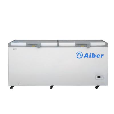 China 2022 Hot Sale Single-temperature Two Doors Freezer Display Freezer For Commercial Supermarket Display Fridge zu verkaufen