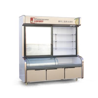 China Single-Temperature Multi-Door Flat Glass Commercial Upright Freezer A la Carte Cabinet for sale