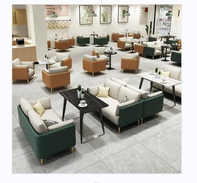 China EUROPEAN Restaurant Booth Leather Seating Chairs Modern Restaurant Cafe Furniture Chair Sofa Set Furniture Restaurant Living Room Furniture for sale