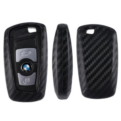 China TPU Silicone Carbon Fiber Car Key Cover Exterior For BMW 1 3 5 6 7 Series X1 X3 X4 X5 X6 E87 F20 E90 E92 E93 F30 F35 F34 F31 3GT 5GT for sale