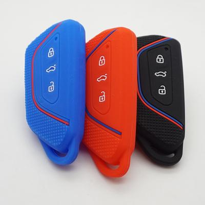 China New Color Silicone TPU Car Key Covers Protective Keyless Entry Remote Case FOB Holder For VW Polo for sale