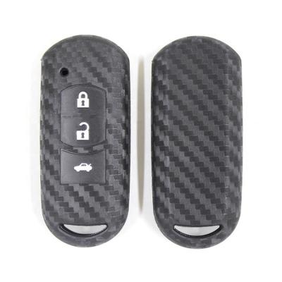 China TPU Silicone Carbon Fiber Pattern Car Key Case Key Fob For Mazda Smart MX-5 2 3 5 6 CX-3 CX-5 CX-9 Key Case FOB Case for sale