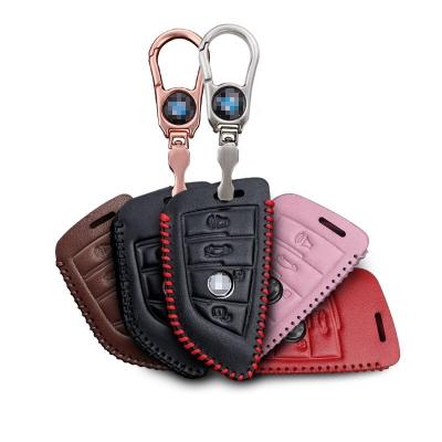 China New Design High Quality Genuine Leather Car Key Case For BMW for sale