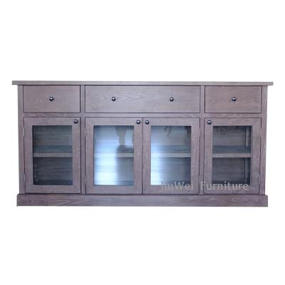 China Hot Sale Solid Wood Sideboard Designs Wooden Cabinet For Living Room Furniture for sale