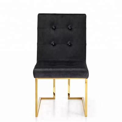 China High Quality Eco - Friendly Dining Room Furniture Brass Dining Chair / Adorned Dining Chair Velvet for sale