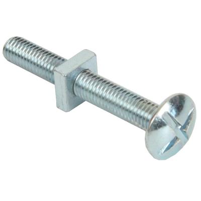 China Building 303 Stainless Steel Metric M8 Cheese Head Slotted Bolts Zinc Plate Roofing Bolts for sale