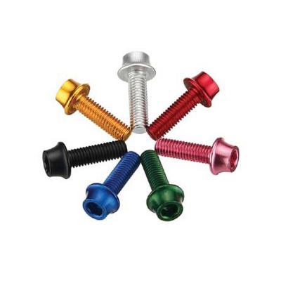 China Factory deirect sale hex socket M3 M4 M5 M6 knob pan construction head colored anodized nuts bolts for sale