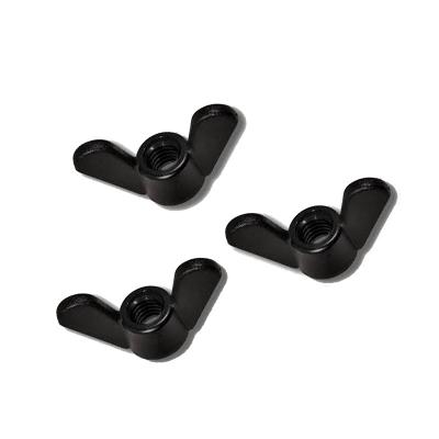 China Heavy Industry M4 M5 M6 M8 DIN315 Hand Tighten Wing Butterfly Nut Ingot Nylon Black and White Plastic Wing Nuts for sale