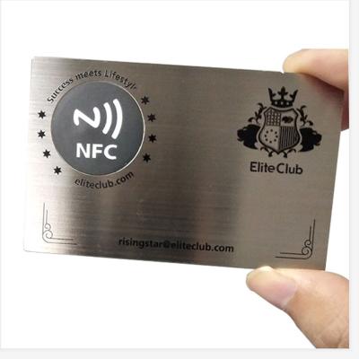 China Waterproof / ISO14443A 13.56Mhz Waterproof NFC Business Metal Custom Printed Card / Metal NFC Card For Payment Application for sale