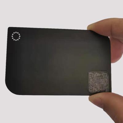 China Customized Waterproof / Waterproof Matte Black NFC Metal Printing Business Card for sale