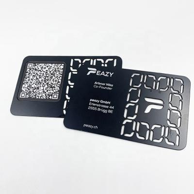 China Europe Custom Luxury Nfc Type Metal Matte Black Nfc Business Card / Nfc Name Card for sale