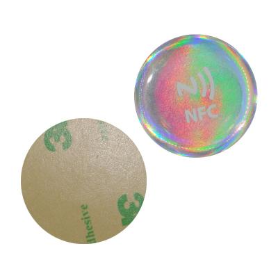 China Waterproof / Waterproof Hologram Printing Anti Epoxy Metal NFC RFID 215 Tag Sticker for sale