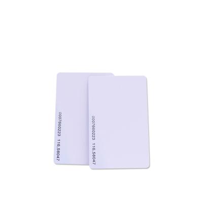 China Proximity RFID 125khz TK4100/EM4200/EM4305/T5577 100% Flat Waterproof/Waterproof Printable Plastic Blank Card for sale