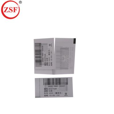 China Eco-friendly low cost rfid garment tag for inventory management HF UHF rfid wash care label for sale