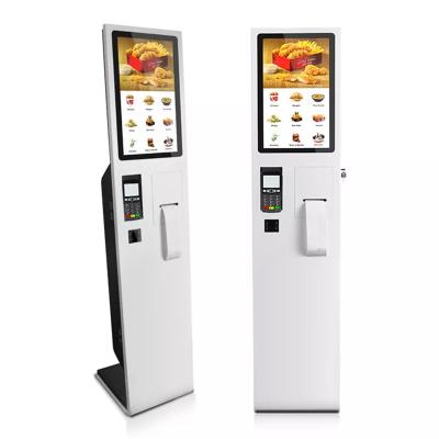 China 22 Inch Touch Screen Self Ordering Cashless Payment Kiosk For Restaurant for sale