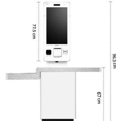 China Order Payment Cost Charge Pos Kiosk System Thermal Printer Payment Kiosk Ticket Vending Machine for sale