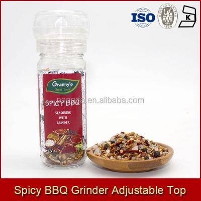 China Cheap Grannys MSG FREE Spicy BBQ Seasoning with Adjustable Grinder 55g USD 0.4-1 per grinder 24 PCS per CTN for sale