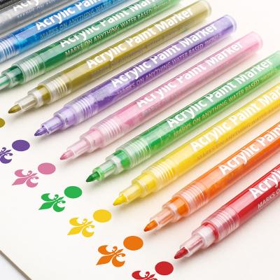 China Bright colors touch high quality private logo ink acrylic paint transparent water-based marker pens for sale