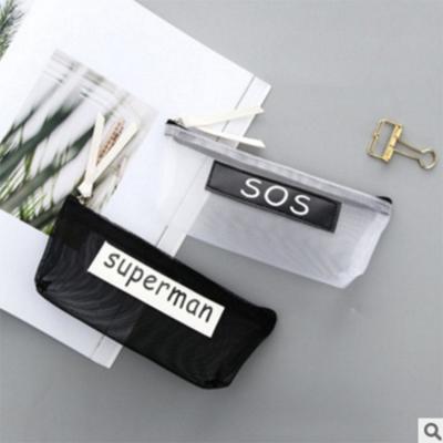 China OEM Soft Transparent Stationery Bag Frosted Clear Plastic PVC Pencil Bag Custom Size Pencil Case for sale