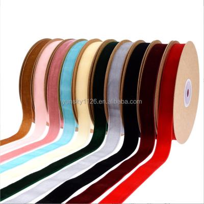 China Garment Accessories Wholesale Good Quality 3 Mm 50 Mm Single Double Sided Silk Ribbon Non Velvet Stretch Nylon Ribbon For Garment Accessories for sale