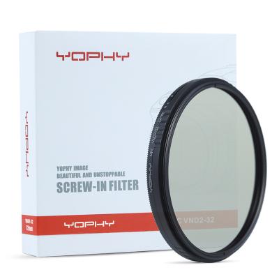 China YOPHY MRC Camera 75 Degree ND Filter ND 2x-32x ND Filter Waterproof Glass 55mm CAG Adjustable OEM Filter Camera Lens ND for sale